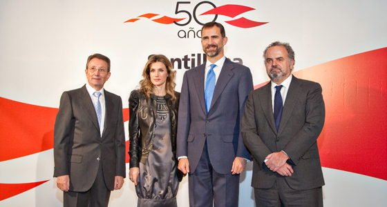S.A.R. El Príncipe de Asturias en 50 aniversario de Santillana