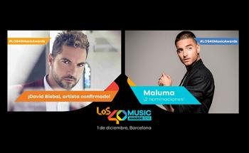 David Bisbal y Maluma actuarán en LOS40 MUSIC AWARDS