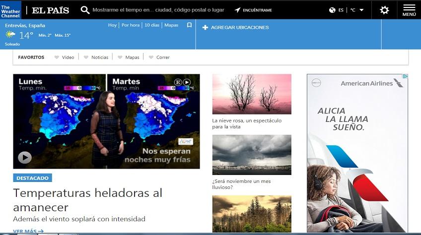 EL PAÍS and The Weather Channel join forces to offer the most comprehensive  weather news and information in Spanish speaking media