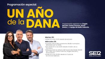 La SER realiza una programación especial en homenaje a las víctimas en el aniversario de la DANA de Valencia